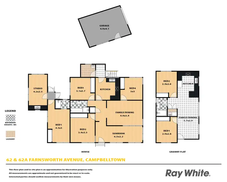 Floorplan of Homely house listing, 62 & 62a Farnsworth Avenue, Campbelltown NSW 2560