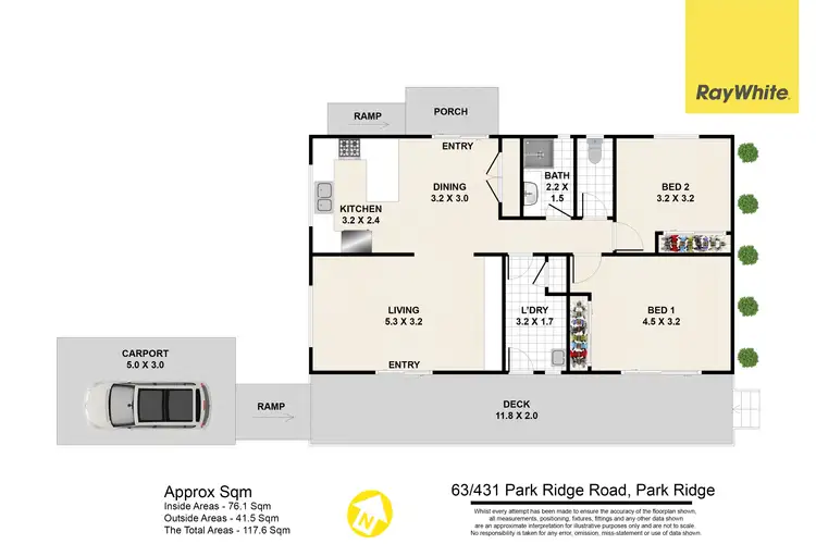 Floorplan of Homely retirement listing, 63/431 Park Ridge Road, Park Ridge QLD 4125
