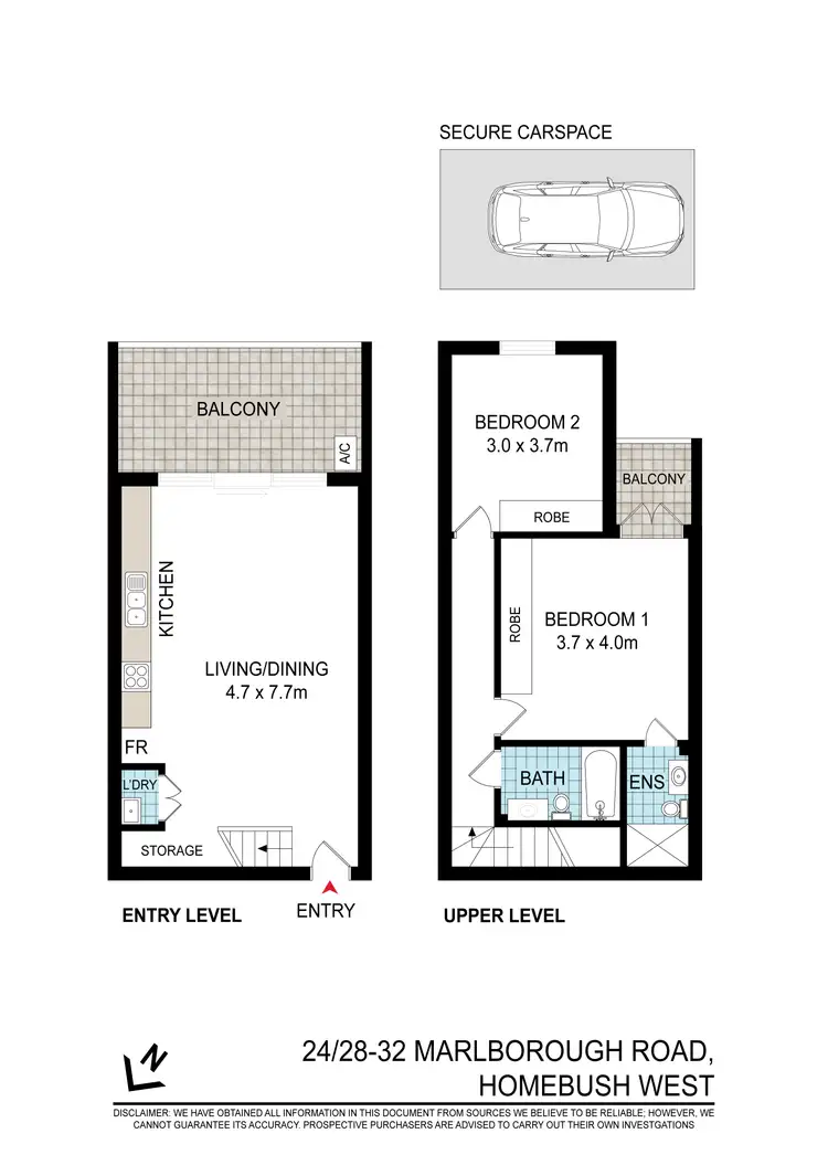 Floorplan of Homely apartment listing, 24/28-32 Marlborough Road, Homebush West NSW 2140