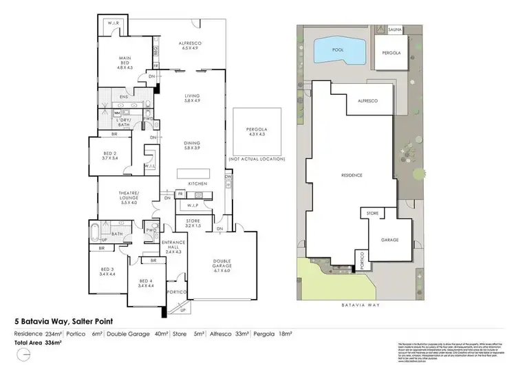 Floorplan of Homely house listing, 5 Batavia Way, Salter Point WA 6152