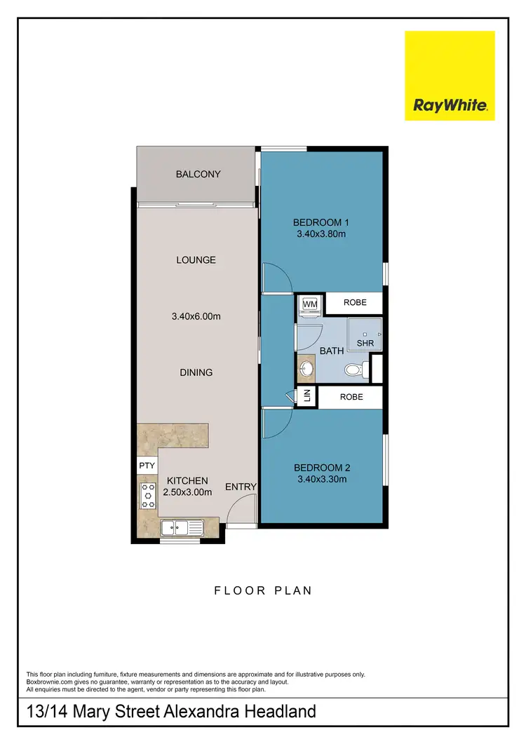 Floorplan of Homely apartment listing, 13/14 Mary Street, Alexandra Headland QLD 4572
