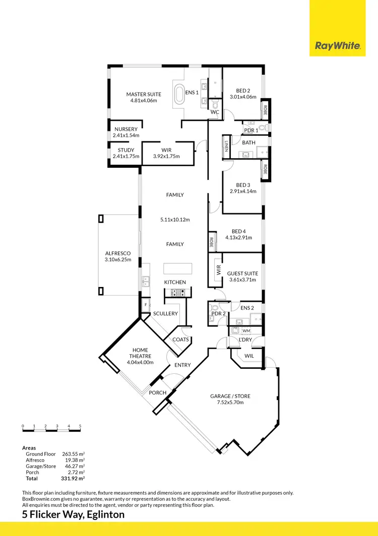 Floorplan of Homely house listing, 5 Flicker Way, Eglinton WA 6034