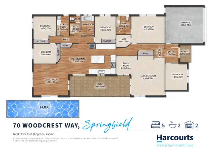 Floorplan of Homely house listing, 70 Woodcrest Way, Springfield QLD 4300