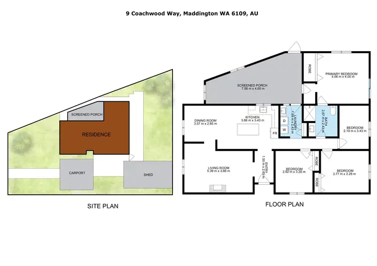 Floorplan of Homely house listing, 9 Coachwood Way, Maddington WA 6109