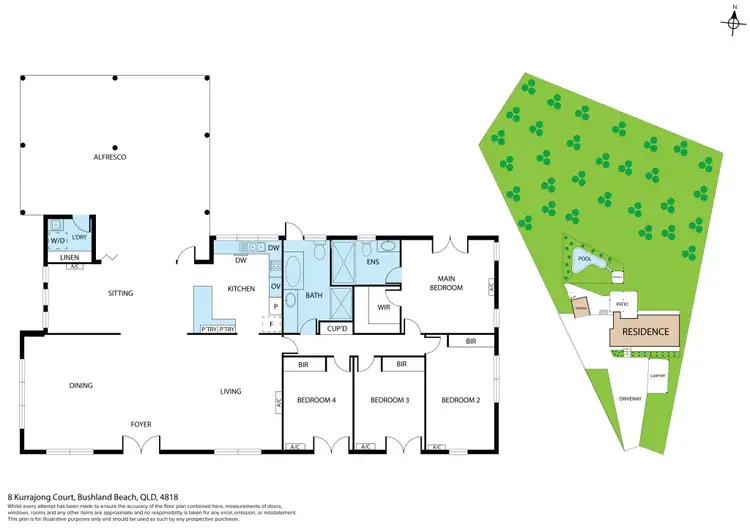 Floorplan of Homely house listing, 8 Kurrajong Court, Bushland Beach QLD 4818