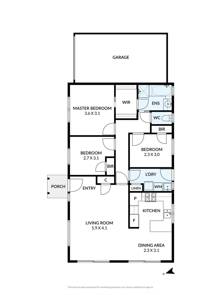 Floorplan of Homely unit listing, 1/12 Glendenning Street, St Albans VIC 3021