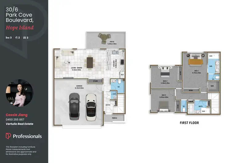 Floorplan of Homely townhouse listing, 30/6 Park Cove Boulevard, Hope Island QLD 4212