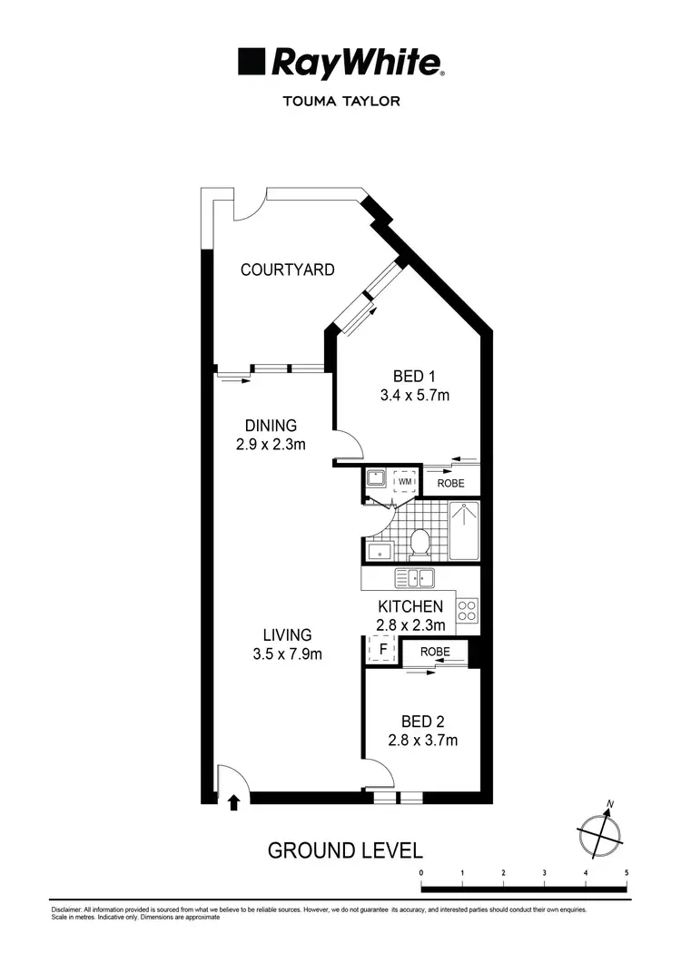 Floorplan of Homely apartment listing, 2/92-110 Cope Street, Waterloo NSW 2017