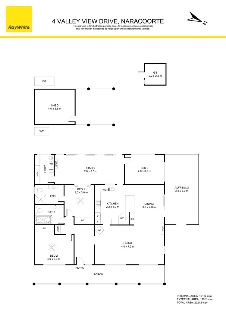 Floorplan of Homely house listing, 4 Valley View Drive, Naracoorte SA 5271