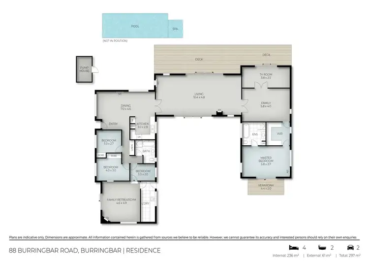 Floorplan of Homely rural property listing, 88 Burringbar Road, Burringbar NSW 2483