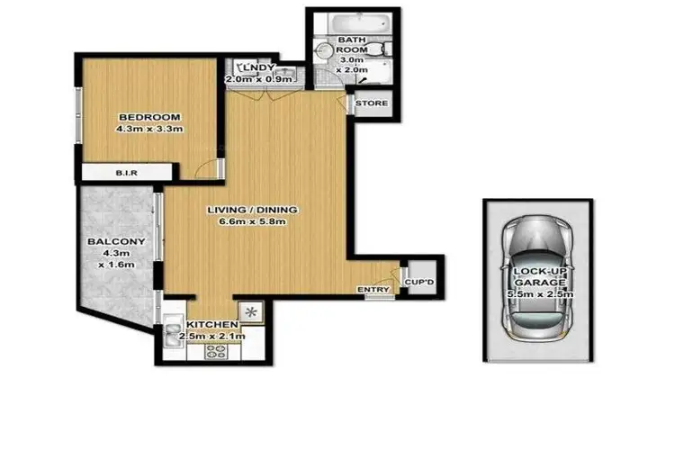 Floorplan of Homely apartment listing, 159/158-166 DAY STREET (289-295 Sussex Street), Sydney NSW 2000