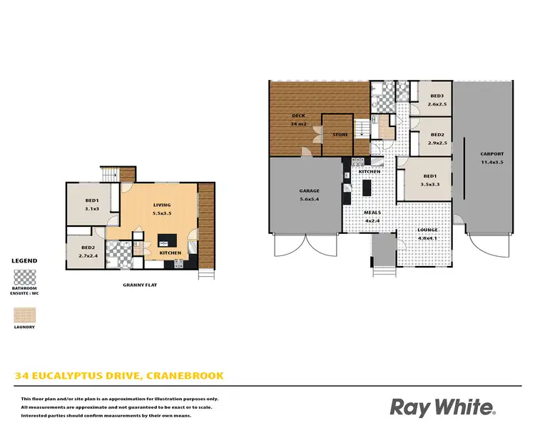 Floorplan of Homely house listing, 34 & 34a Eucalyptus Drive, Cranebrook NSW 2749