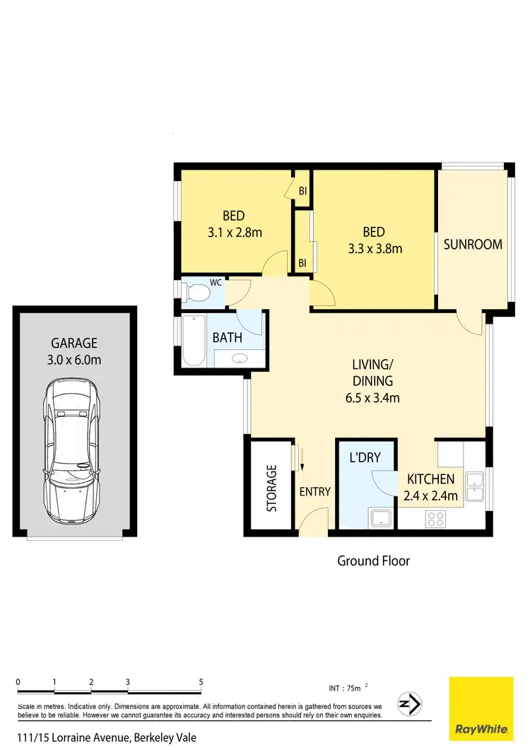 Floorplan of Homely unit listing, 111/15 Lorraine Avenue, Berkeley Vale NSW 2261