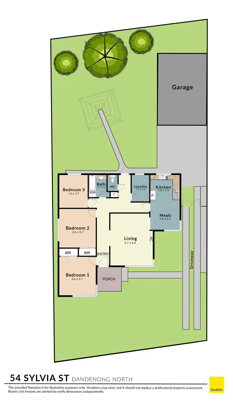 Floorplan of Homely house listing, 54 Sylvia Street, Dandenong North VIC 3175