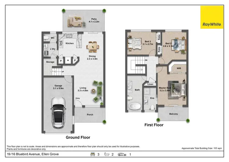 Floorplan of Homely townhouse listing, 19/16 Bluebird Avenue, Ellen Grove QLD 4078