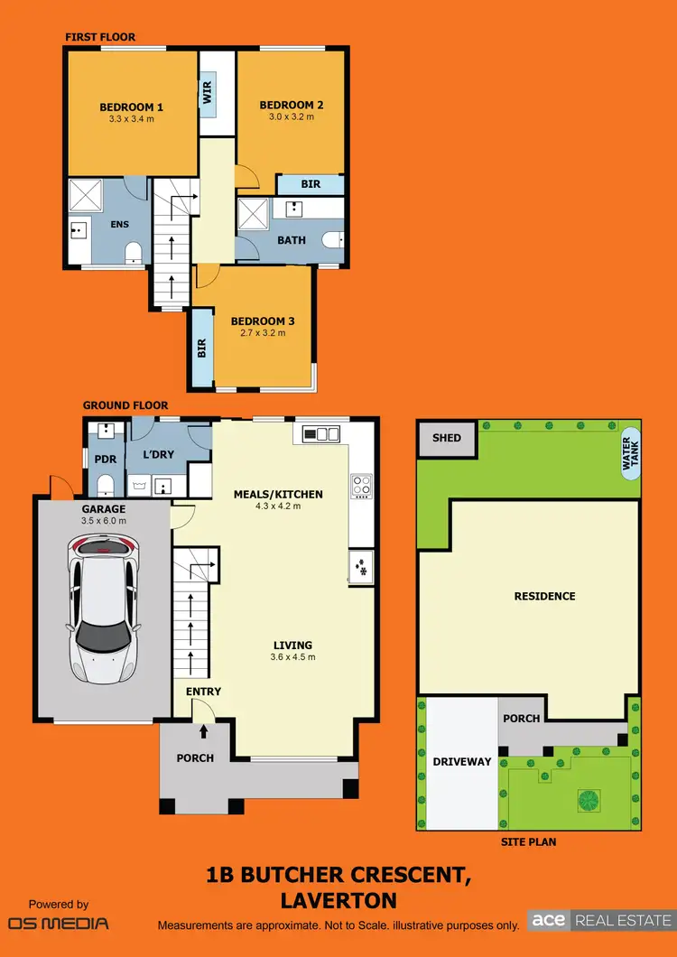 Floorplan of Homely townhouse listing, 1B Butcher Crescent, Laverton VIC 3028