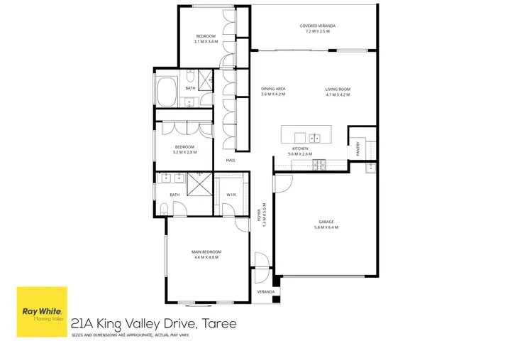Floorplan of Homely semi-detached listing, 21a King Valley Drive, Taree NSW 2430