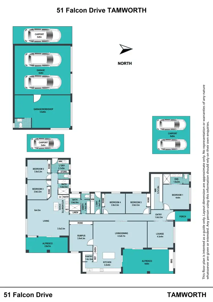 Floorplan of Homely house listing, 51 Falcon Drive, Tamworth NSW 2340