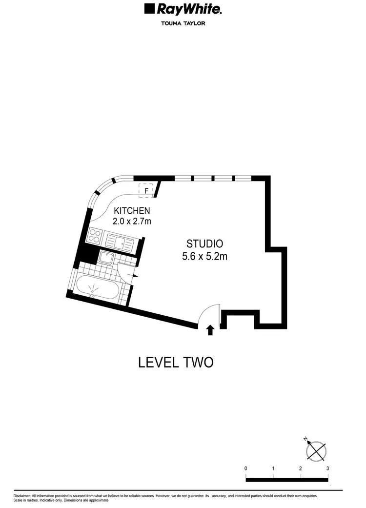 Floorplan of Homely studio listing, 19/3 Barncleuth Square, Potts Point NSW 2011