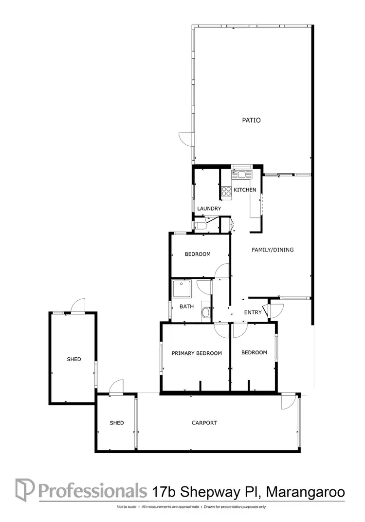Floorplan of Homely unit listing, 17B Shepway Place, Marangaroo WA 6064