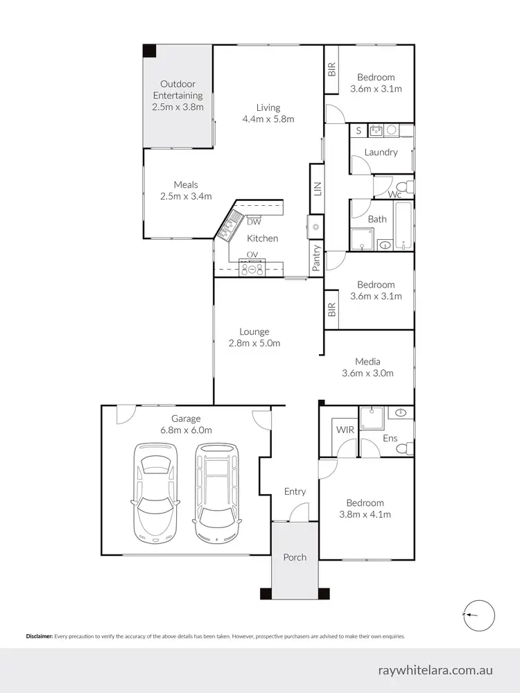 Floorplan of Homely house listing, 4 Barley Close, Lara VIC 3212