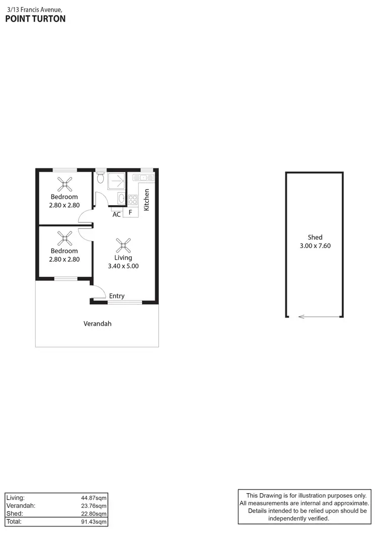 Floorplan of Homely apartment listing, 3/13 Francis Avenue, Point Turton SA 5575
