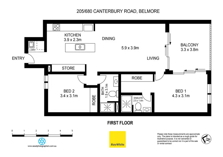 Floorplan of Homely apartment listing, 205/680 Canterbury Road, Belmore NSW 2192