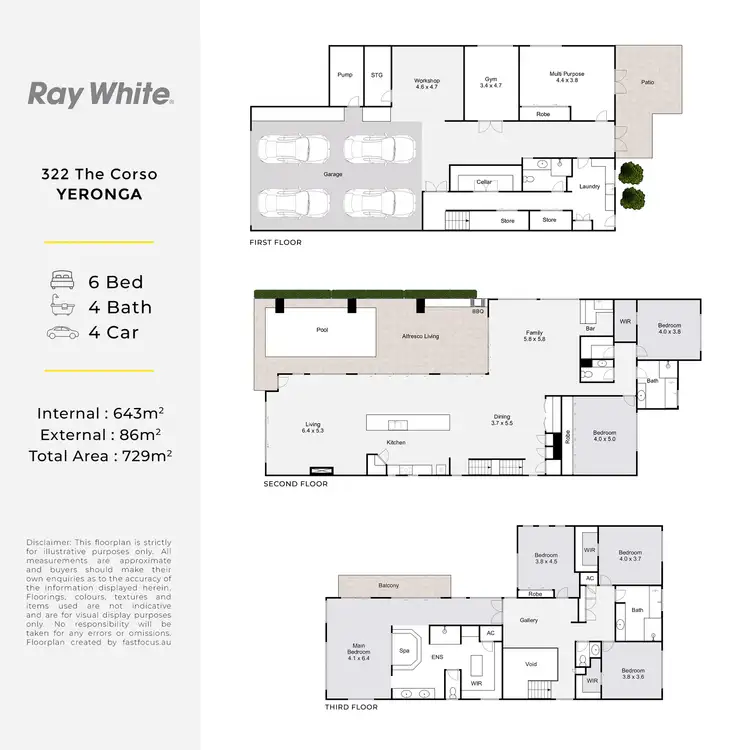 Floorplan of Homely house listing, 322 Brisbane Corso, Yeronga QLD 4104