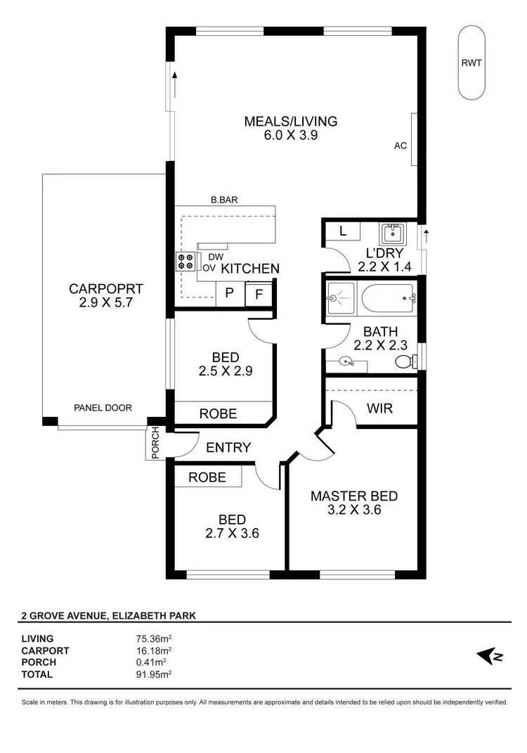 Floorplan of Homely house listing, 2 Grove Avenue, Elizabeth Park SA 5113