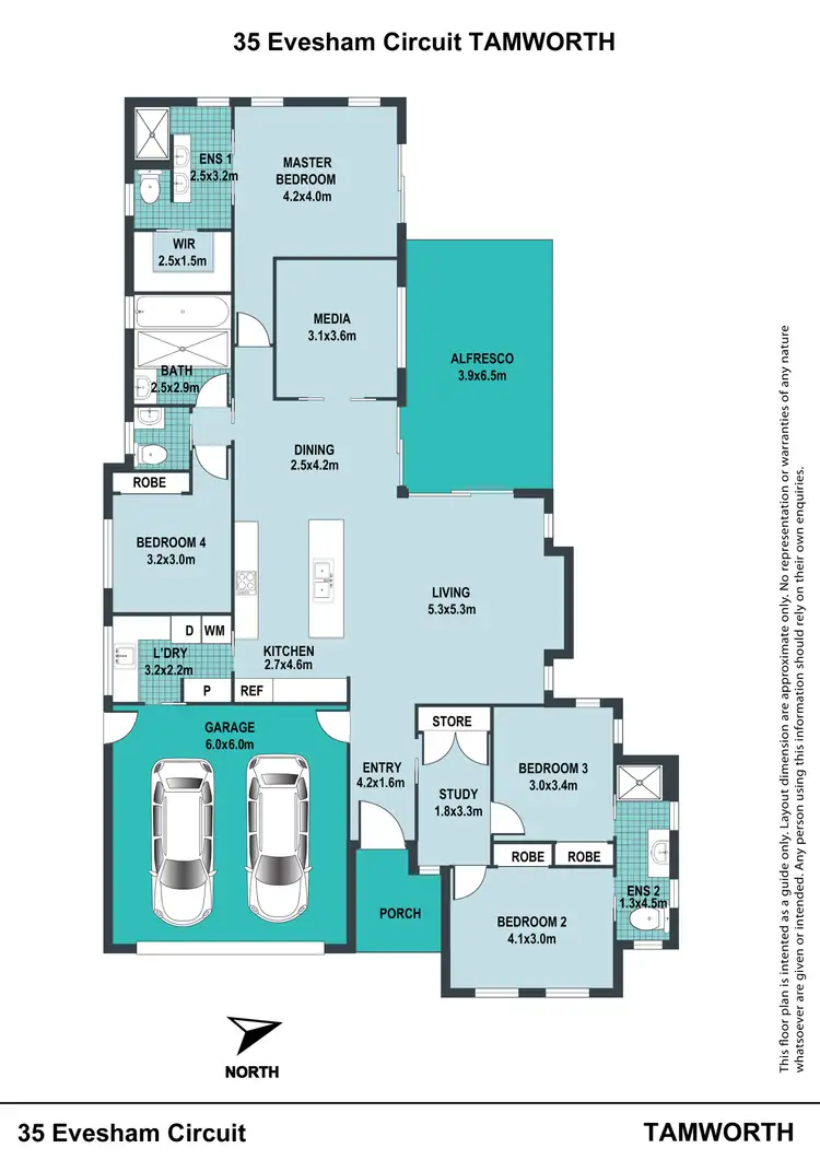 Floorplan of Homely house listing, 35 Evesham Circuit, Tamworth NSW 2340