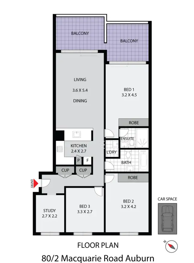Floorplan of Homely apartment listing, 80/2-4 Macquarie Road, Auburn NSW 2144