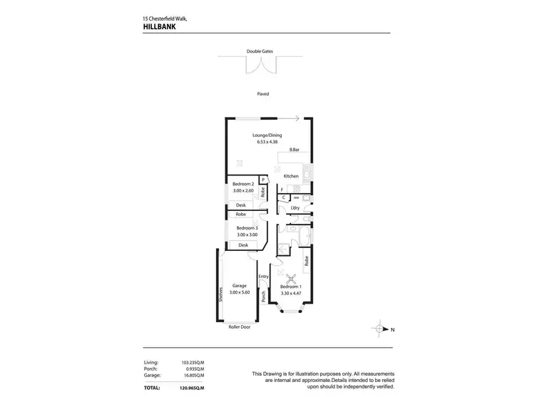 Floorplan of Homely house listing, 15 Chesterfield Walk, Hillbank SA 5112
