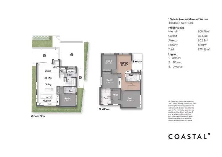 Floorplan of Homely house listing, 1 Salacia Avenue, Mermaid Waters QLD 4218