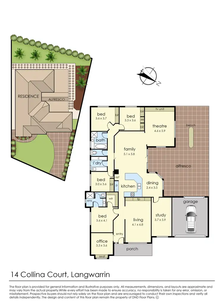Floorplan of Homely house listing, 14 Collina Court, Langwarrin VIC 3910
