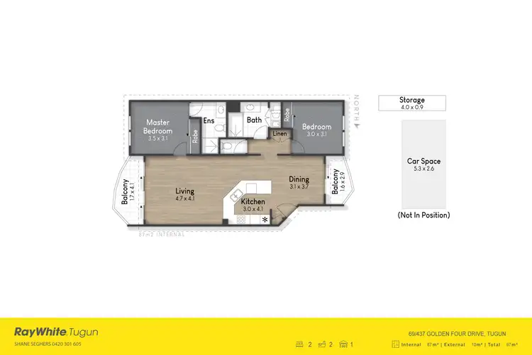 Floorplan of Homely unit listing, 69/437 Golden Four Drive, Tugun QLD 4224