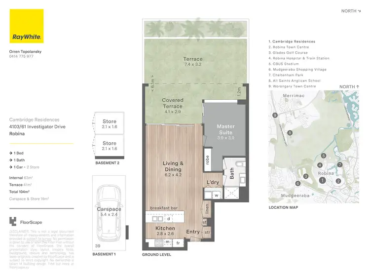 Floorplan of Homely apartment listing, 4103/61 Investigator Drive, Robina QLD 4226