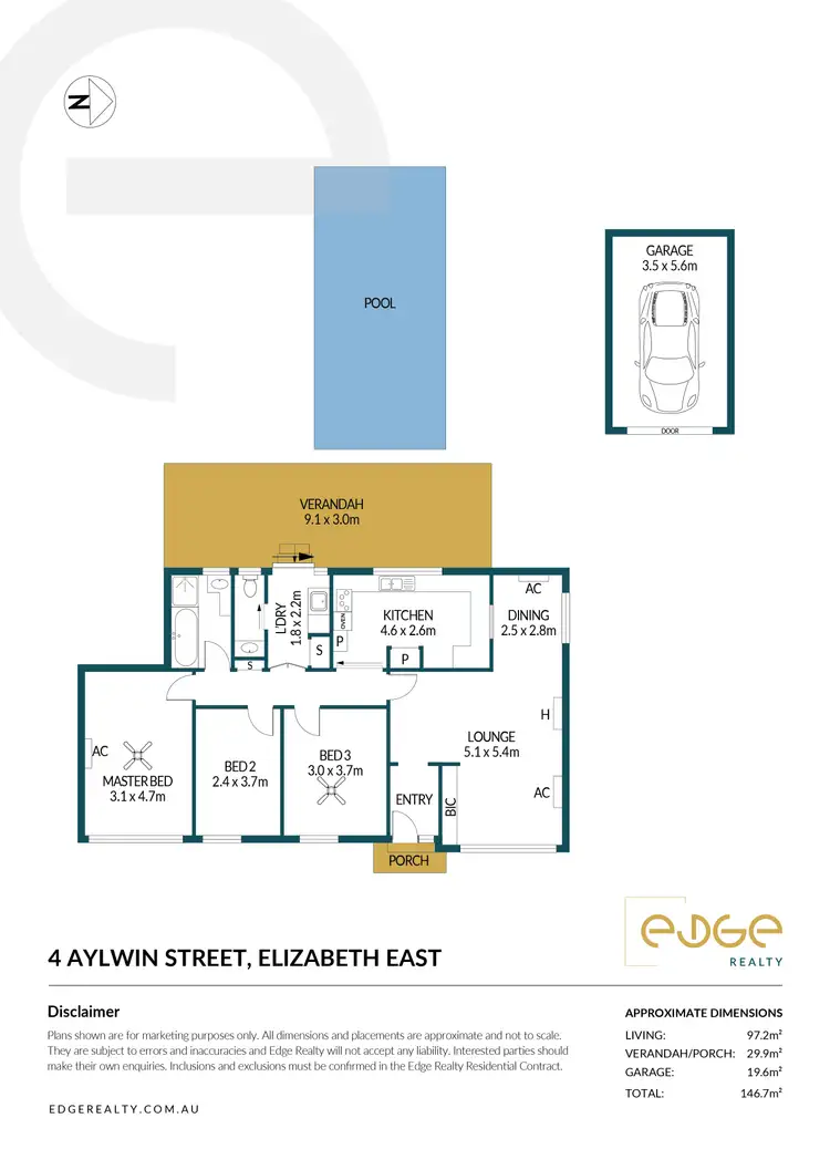 Floorplan of Homely house listing, 4 Aylwin Street, Elizabeth East SA 5112