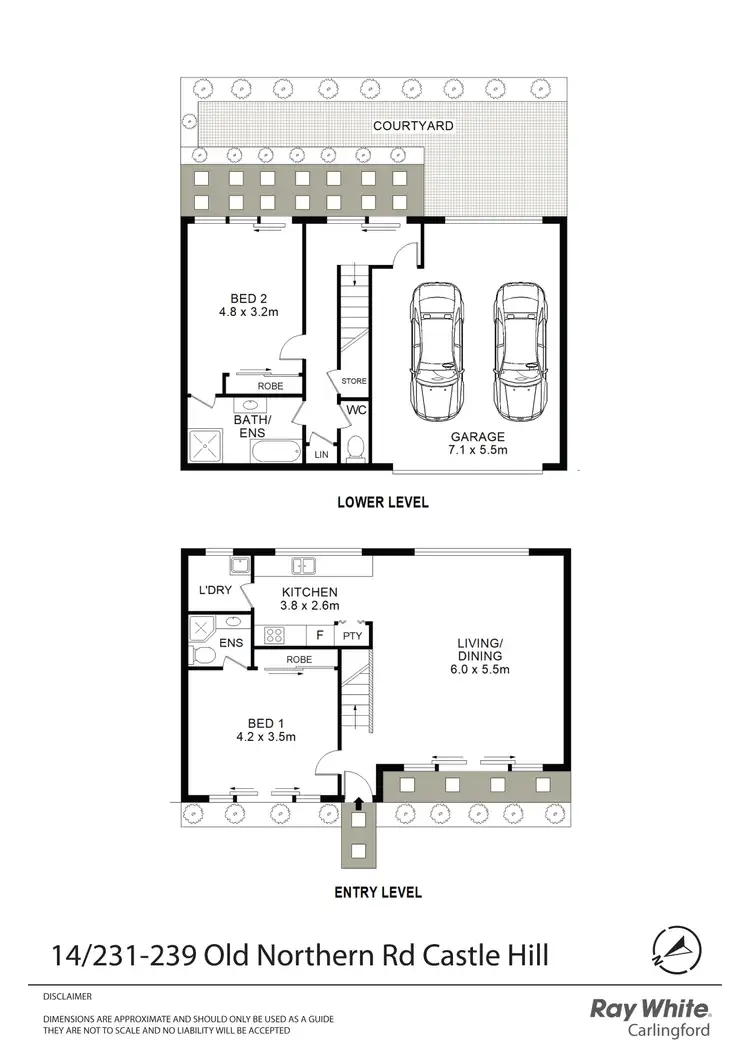 Floorplan of Homely townhouse listing, 14/231-239 Old Northern Road, Castle Hill NSW 2154