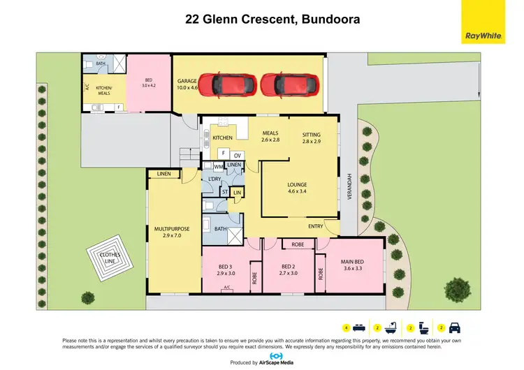 Floorplan of Homely house listing, 22 Glenn Crescent, Bundoora VIC 3083