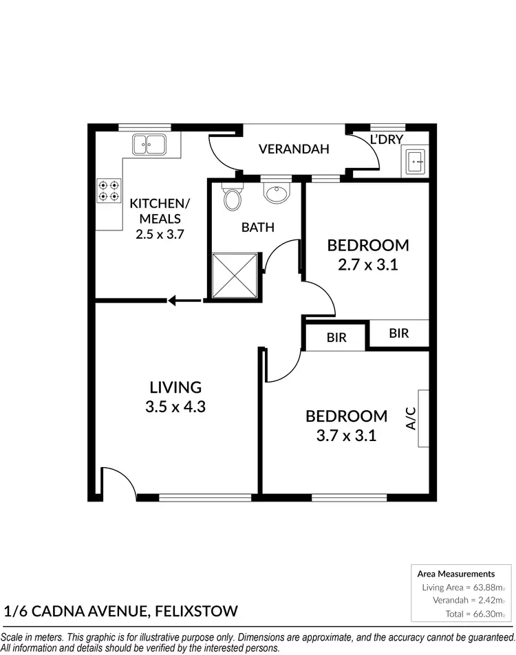 Floorplan of Homely house listing, 1/6 Cadna Avenue, Felixstow SA 5070