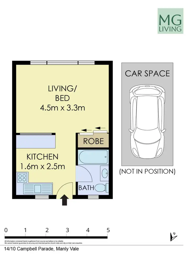 Floorplan of Homely studio listing, 14/10 Campbell Parade, Manly Vale NSW 2093