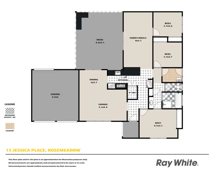 Floorplan of Homely house listing, 15 Jessica Place, Rosemeadow NSW 2560
