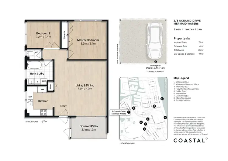 Floorplan of Homely unit listing, 2/8 Oceanic Drive, Mermaid Waters QLD 4218