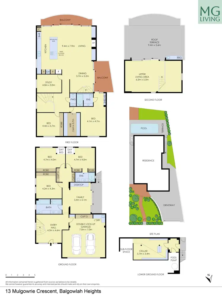 Floorplan of Homely house listing, 13 Mulgowrie Crescent, Balgowlah Heights NSW 2093