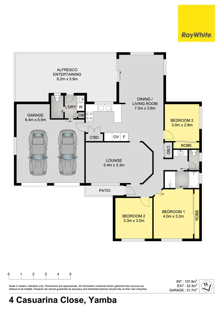 Floorplan of Homely house listing, 4 Casuarina Close, Yamba NSW 2464