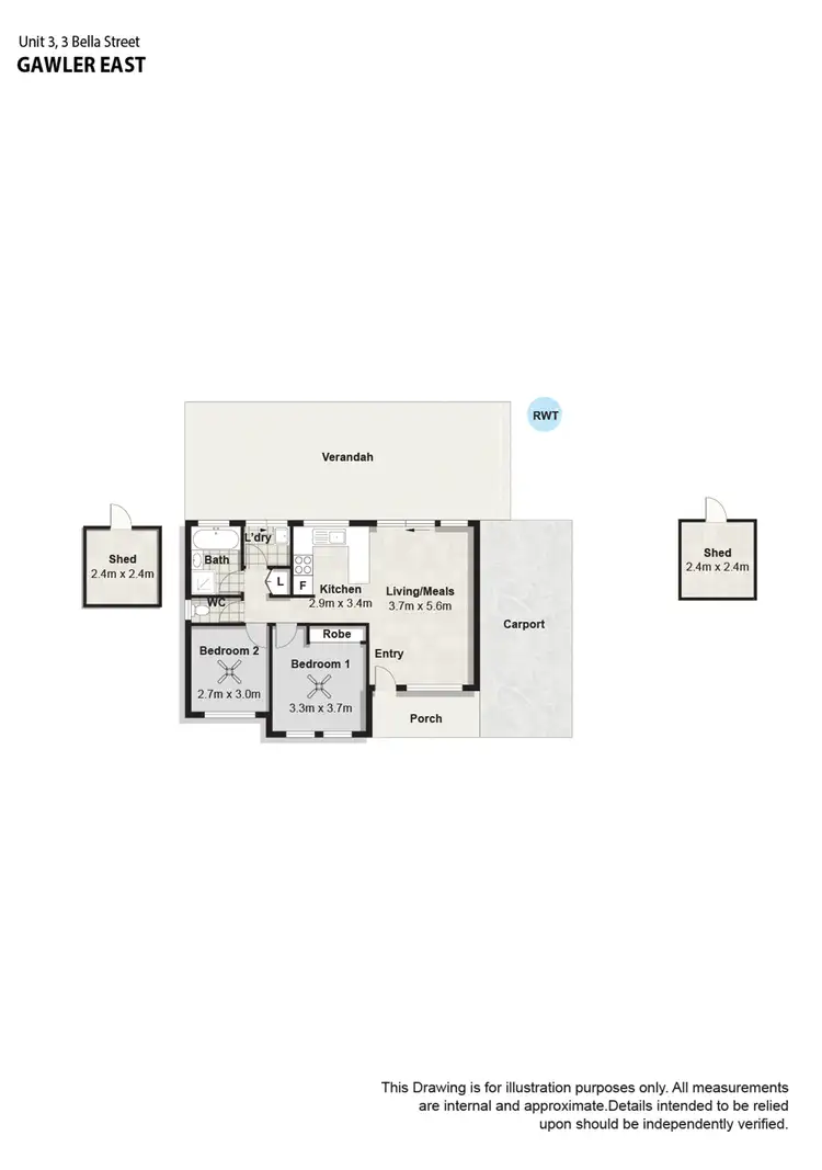 Floorplan of Homely house listing, Unit 3/3 Bella Street, Gawler East SA 5118