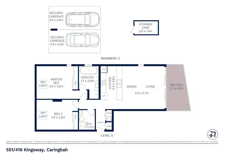 Floorplan of Homely apartment listing, 501/416 Kingsway, Caringbah NSW 2229