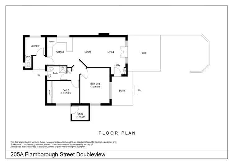 Floorplan of Homely house listing, 205A Flamborough Street, Doubleview WA 6018