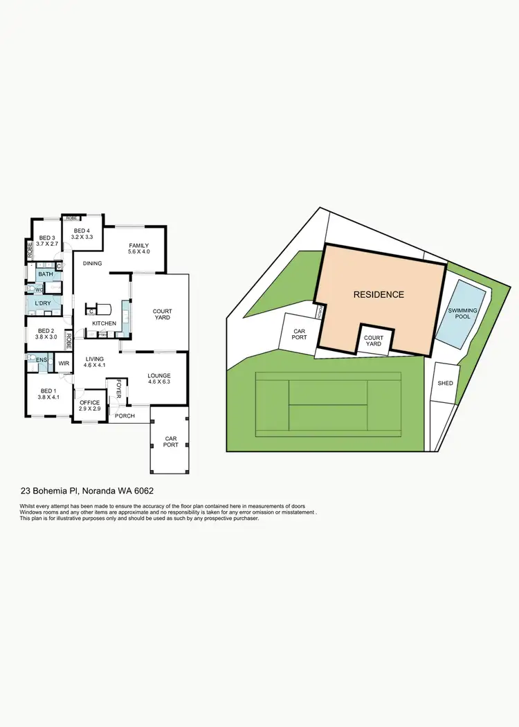 Floorplan of Homely house listing, 23 Bohemia Place, Noranda WA 6062