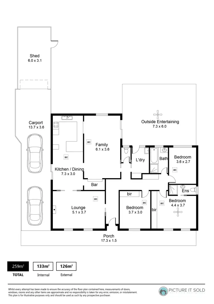 Floorplan of Homely house listing, 17 Mariners Crescent, West Lakes SA 5021